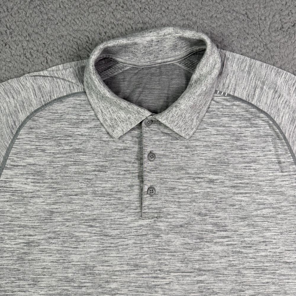 lululemon athletica Heather Gray Short-Sleeve Polo